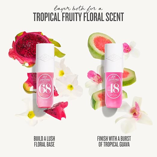 SOL DE JANEIRO GIFT SET TWO TRAVEL SIZE PERFUME MISTS WITH PINK POUCH FOR WOMEN