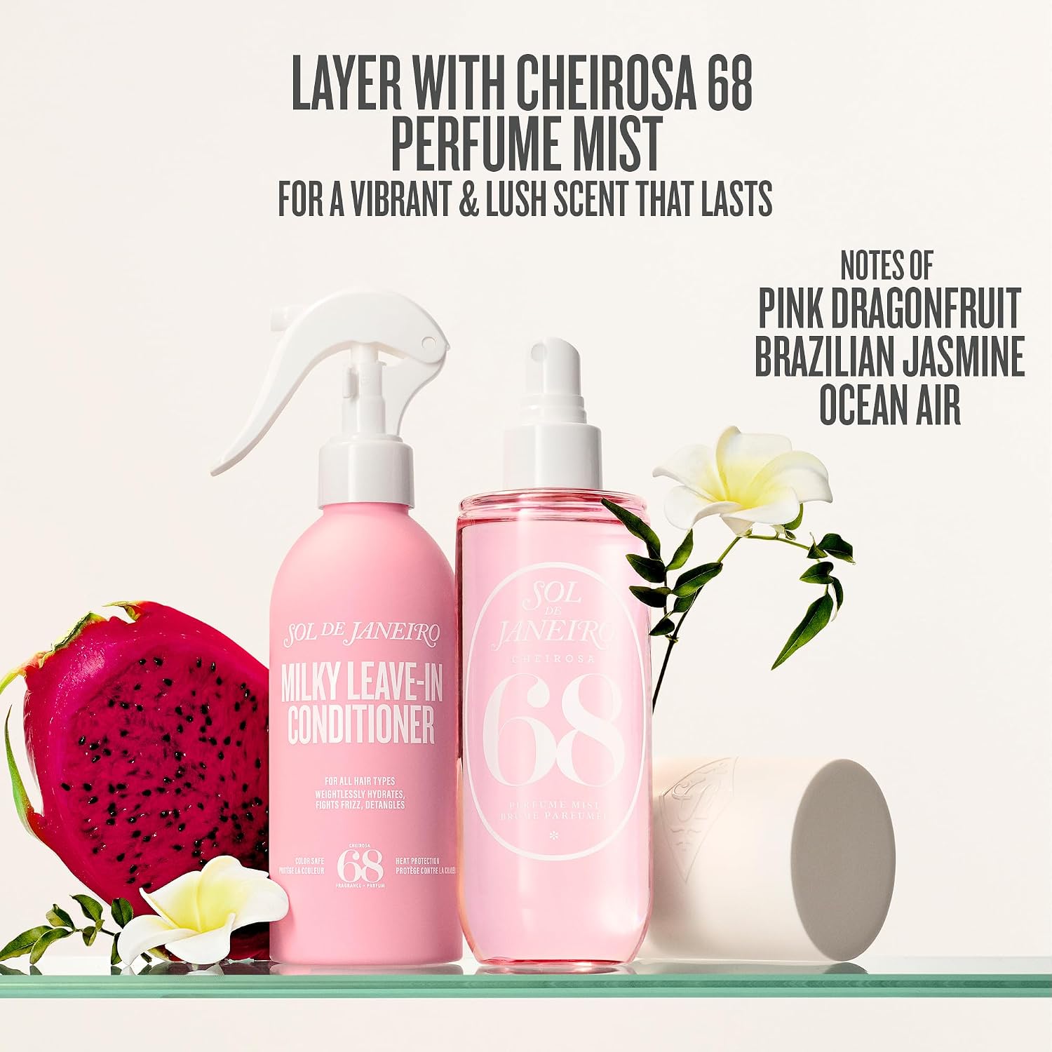 SOL DE JANEIRO MILKY LEAVE-IN CONDITIONER BUNDLE HOME AWAY CHEIROSA 68 SCENT HAIR CARE
