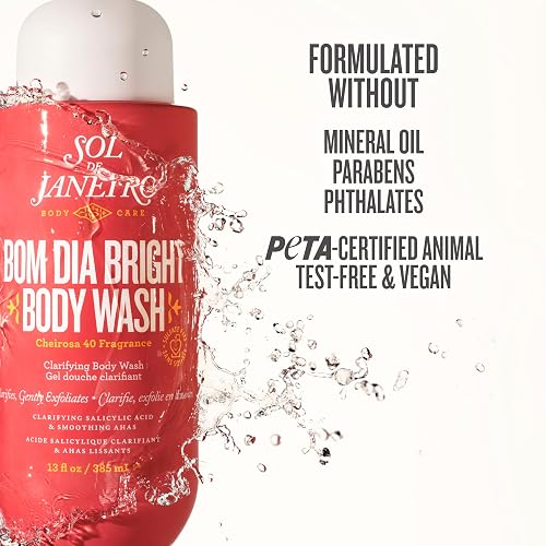 SOL DE JANEIRO BOM DIA BRIGHTENING BODY WASH WITH AHA BHA CLARIFYING REFRESHING CLEANSER