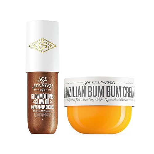 SOL DE JANEIRO GLOW GO BRONZE BUNDLE WITH BRAZILIAN BUM BUM CREAM 8.1OZ GLOWMOTIONS OIL 2.5OZ