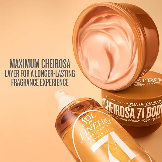 SOL DE JANEIRO CHEIROSA 71 SHIMMERING BODY CREAM AND PERFUME MIST DUO SET