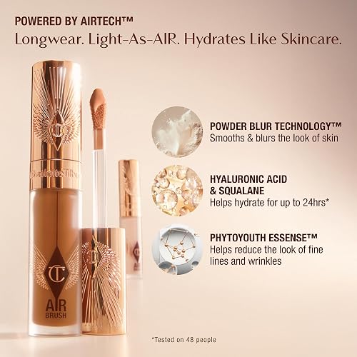 CHARLOTTE TILBURY AIRBRUSH FLAWLESS BLUR CONCEALER - LONGWEAR, HYDRATING, FULL COVERAGE MATTE