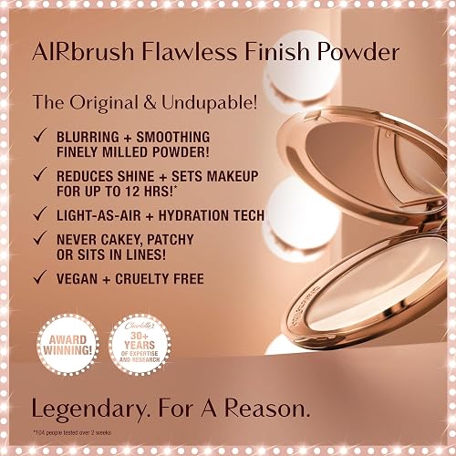 CHARLOTTE TILBURY AIRBRUSH FLAWLESS FINISH SETTING POWDER PORE-BLURRING, SHINE CONTROL