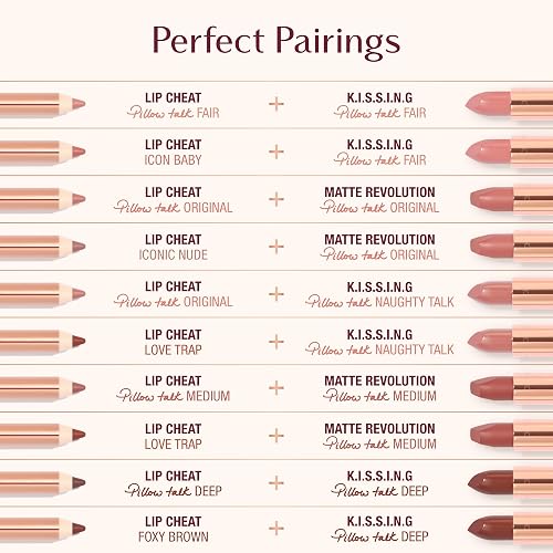 CHARLOTTE TILBURY LIP CHEAT LIP LINER PENCIL FULLER LIPS, WATERPROOF, JOJOBA HYALURONIC ACID