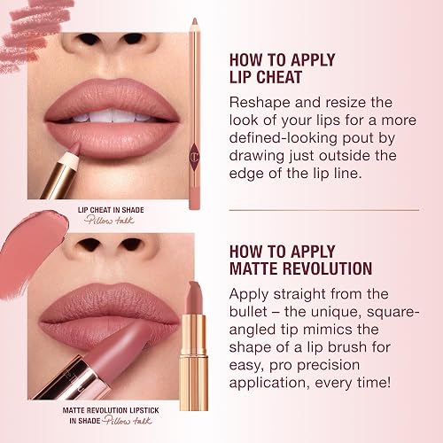 CHARLOTTE TILBURY LIP CHEAT LIP LINER PENCIL FULLER LIPS, WATERPROOF, JOJOBA HYALURONIC ACID