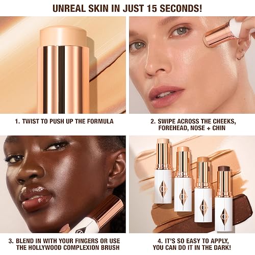 CHARLOTTE TILBURY UNREAL SKIN TINT SHEER GLOW HYDRATING FOUNDATION STICK - LIGHTWEIGHT CREAM