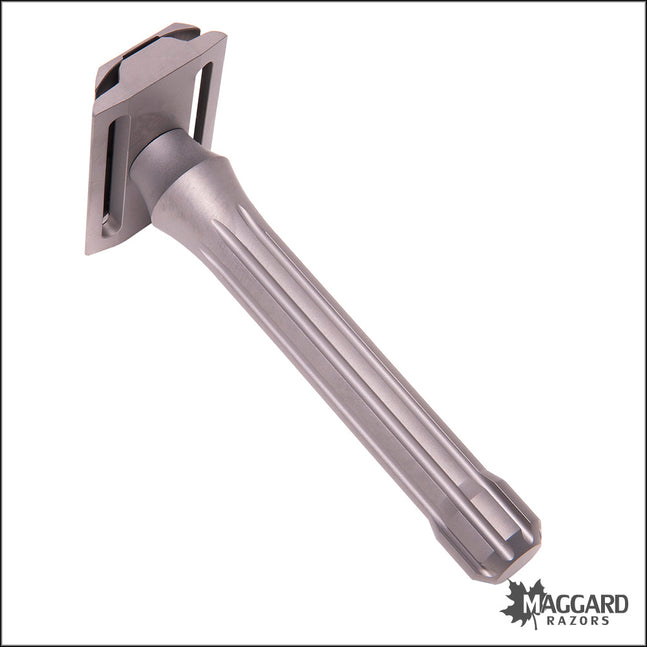 BLACKLAND RAZORS BLACKBIRD TITANIUM CLOSED COMB DE SAFETY RAZOR WITH 85MM HANDLE, SATIN FINISH