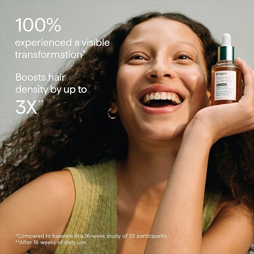 BRIOGEO DESTINED FOR DENSITY SERUM WITH CAFFEINE BIOTIN THICKENS FINE, THINNING HAIR, VEGAN