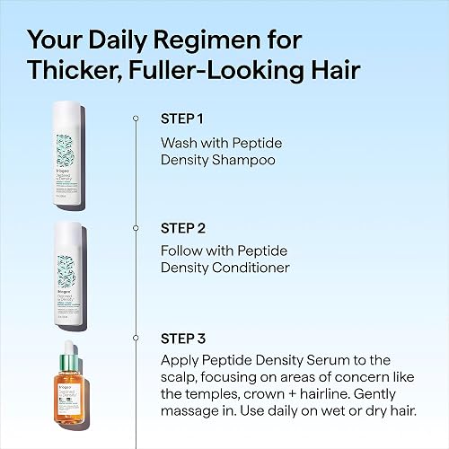 BRIOGEO DESTINED FOR DENSITY SERUM WITH CAFFEINE BIOTIN THICKENS FINE, THINNING HAIR, VEGAN