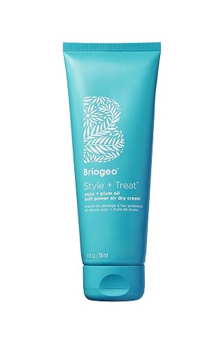 BRIOGEO YUZU PLUM OIL SOFT POWER AIR DRY CREAM LEAVE-IN ANTI-FRIZZ STYLING FOR CURLS WAVES, 4 OZ