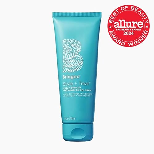 BRIOGEO YUZU PLUM OIL SOFT POWER AIR DRY CREAM LEAVE-IN ANTI-FRIZZ STYLING FOR CURLS WAVES, 4 OZ