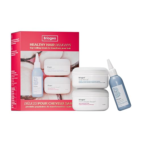 BRIOGEO HEALTHY HAIR HOLIDAY KIT DEEP CONDITIONING MASK, SCALP SCRUB ROSEMARY OIL, VEGAN