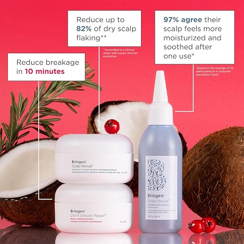 BRIOGEO HEALTHY HAIR HOLIDAY KIT DEEP CONDITIONING MASK, SCALP SCRUB ROSEMARY OIL, VEGAN