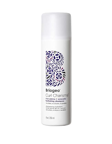 BRIOGEO CURL CHARISMA HYDRATING SHAMPOO WITH RICE AMINO AVOCADO FRIZZ CONTROL, SULFATE-FREE, VEGAN