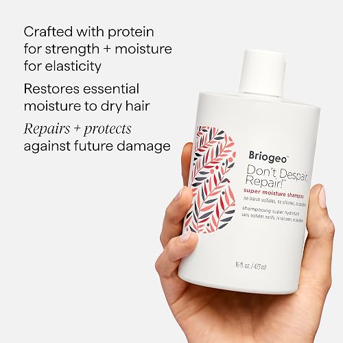 BRIOGEO DONT DESPAIR REPAIR SUPER MOISTURE SHAMPOO WITH ARGAN OIL FOR DRY DAMAGED HAIR SULFATE-FREE