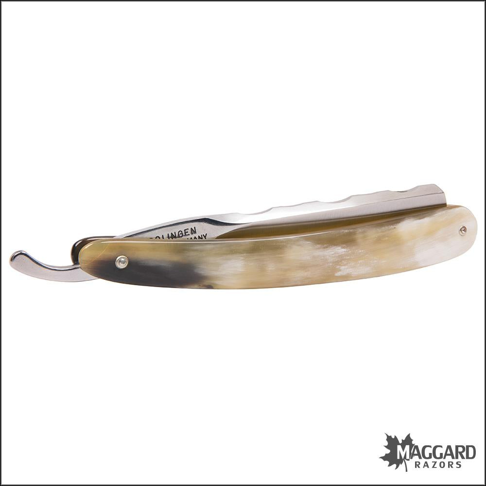 RALF AUST 123NPHH-KR - 6/8" ROUND POINT, HORN HANDLE, PROFESSIONALLY HONED