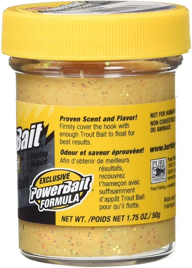 Berkley PowerBait Glitter Trout Bait Yellow-1