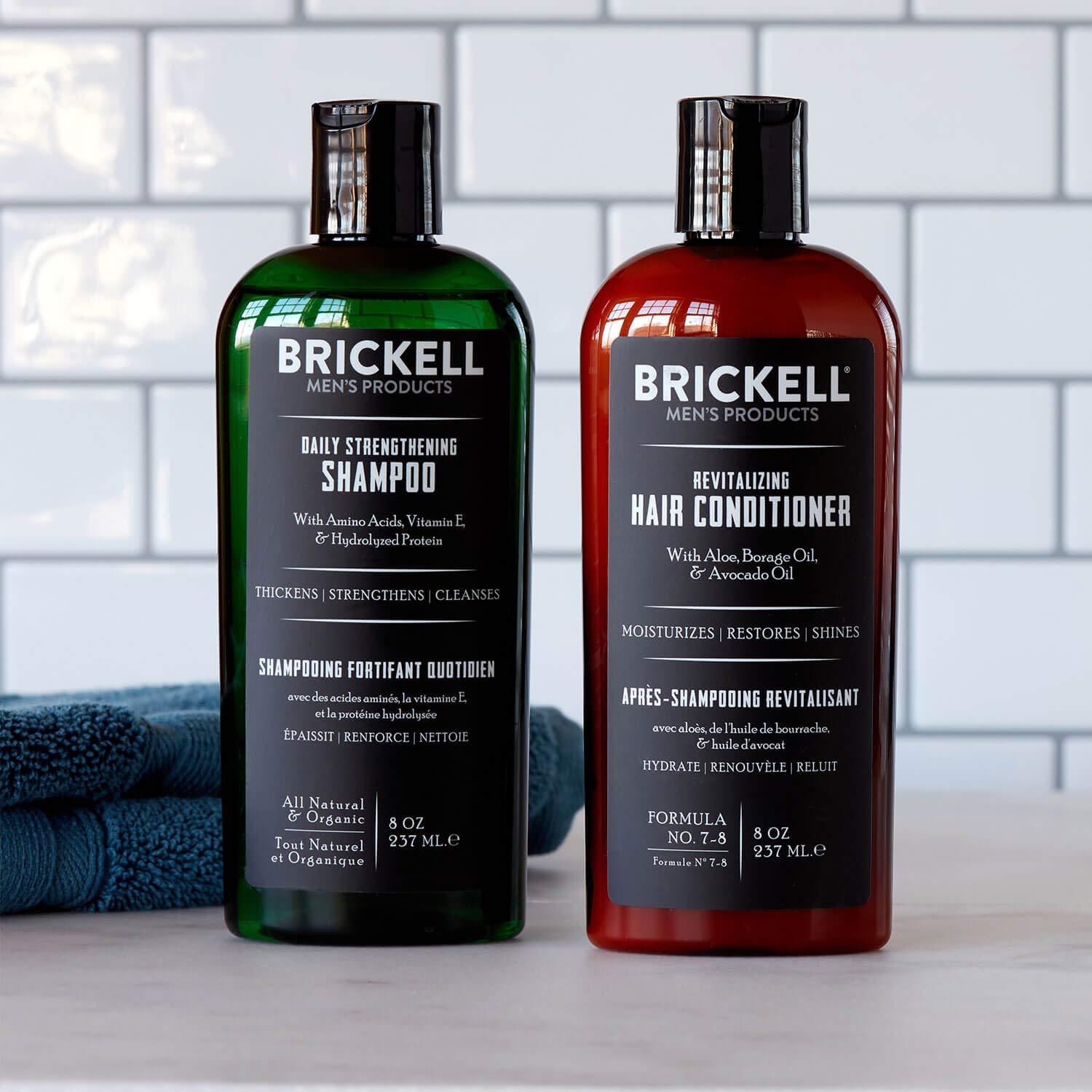 Brickell Shampoo and Conditioner Set For Men - 237 ml-2