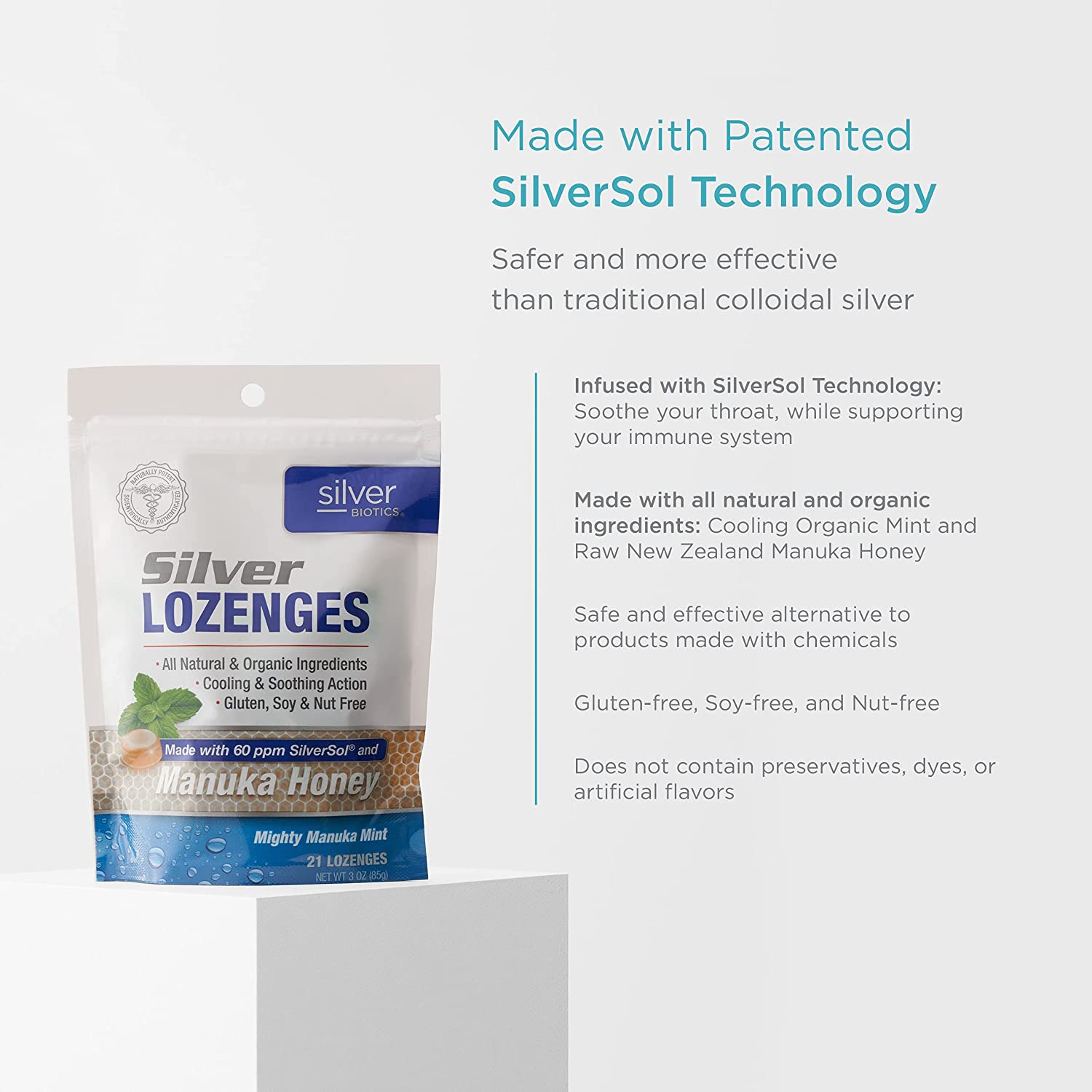 Silver Biotics Silver Lozenges - 21 Count-1