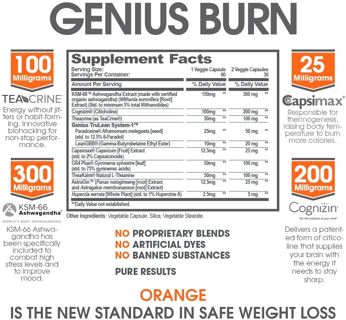 The Genius Brand - Genius Burn - 60 Tablet-1
