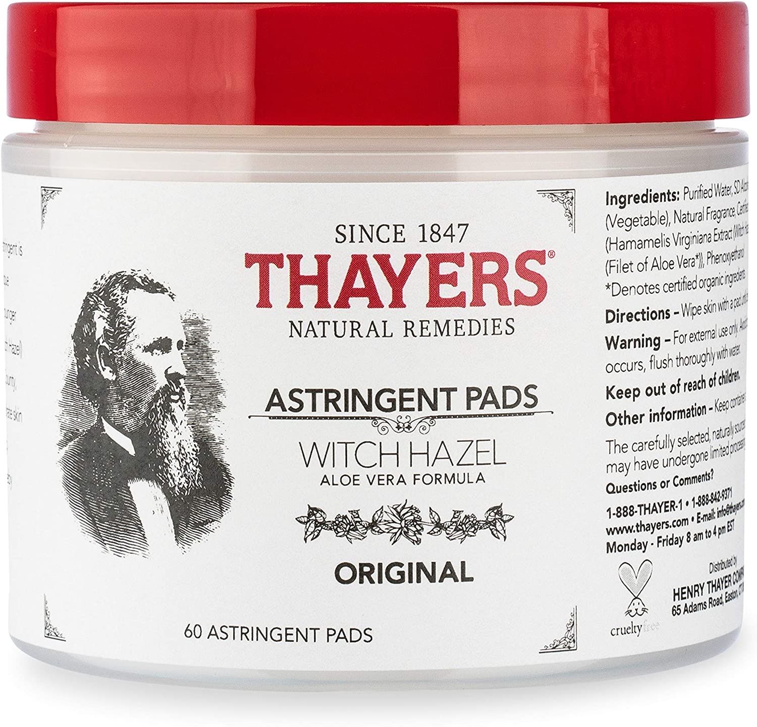 Thayers Astringent Pads - 60 Adet