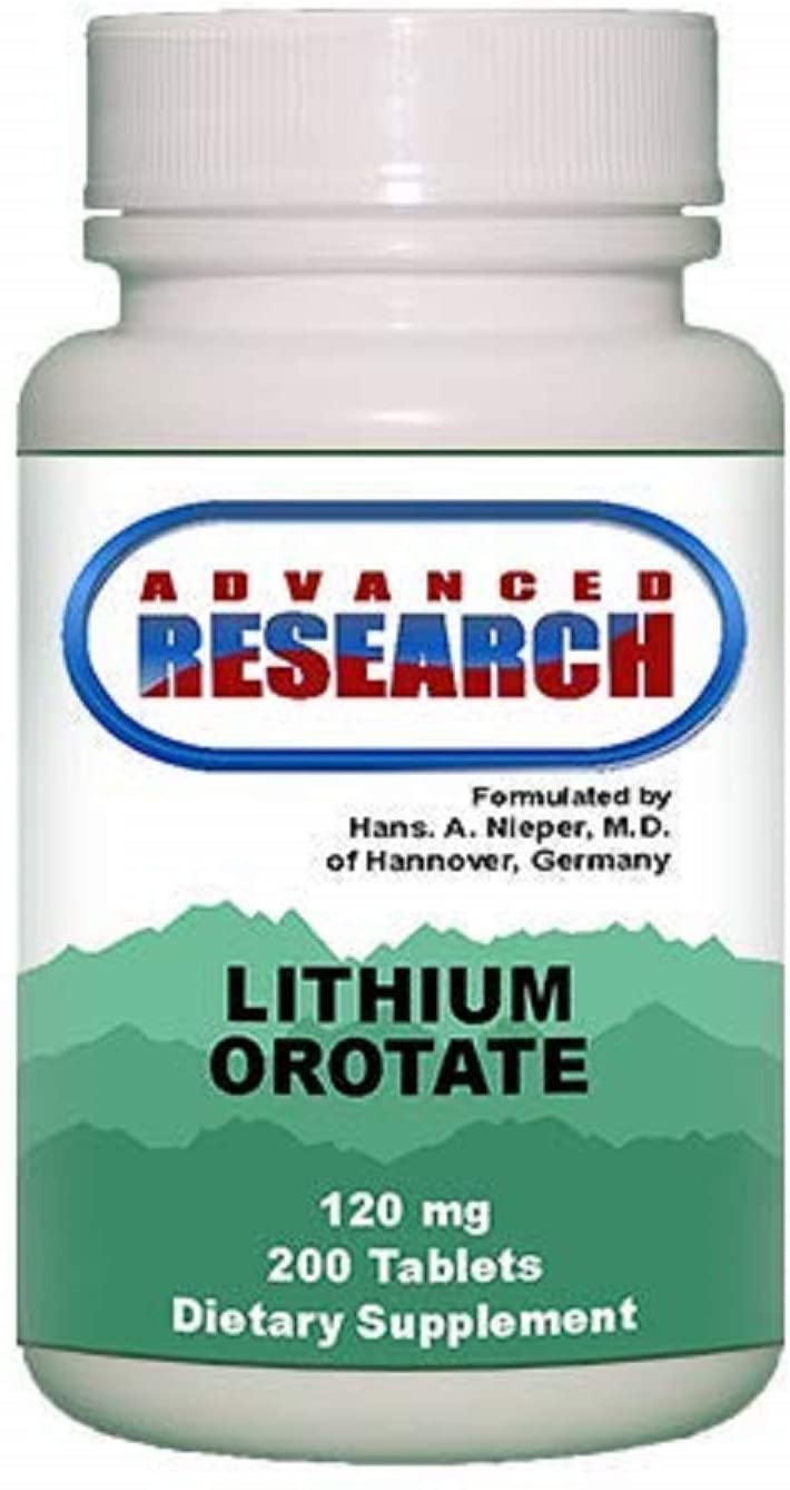 Advanced Research Lithium Orotate Tablets 120 mg - 200 Count