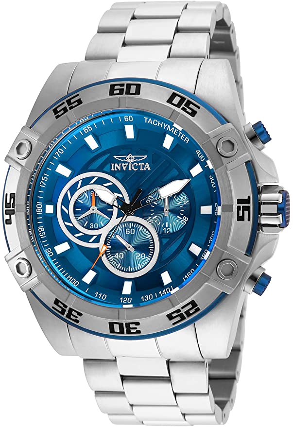 Invicta Men's Speedway Stainless Steel Quartz Watch with Stainless Steel Strap Silver