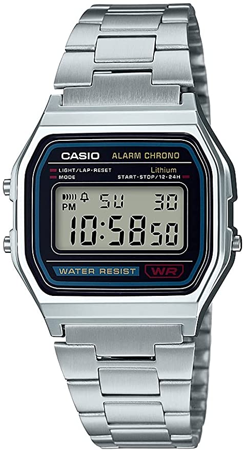 Casio Men's A158WA-1DF Stainless Steel Digital Watch-0