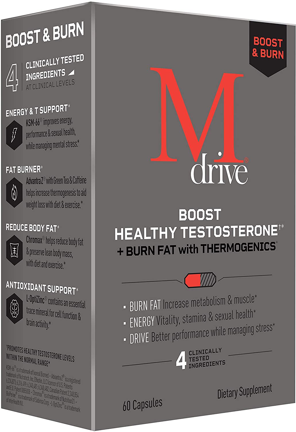 Mdrive Boost and Burn Testosterone - 60 Tablet-0