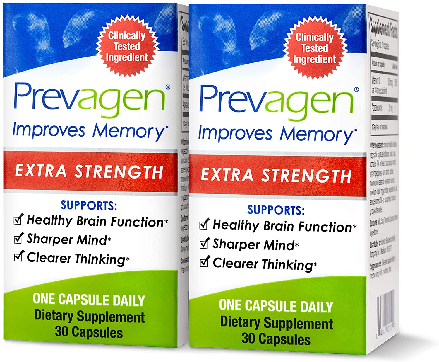 Prevagen Improves Memory Extra Strength 2 Pack - 30 Tablet