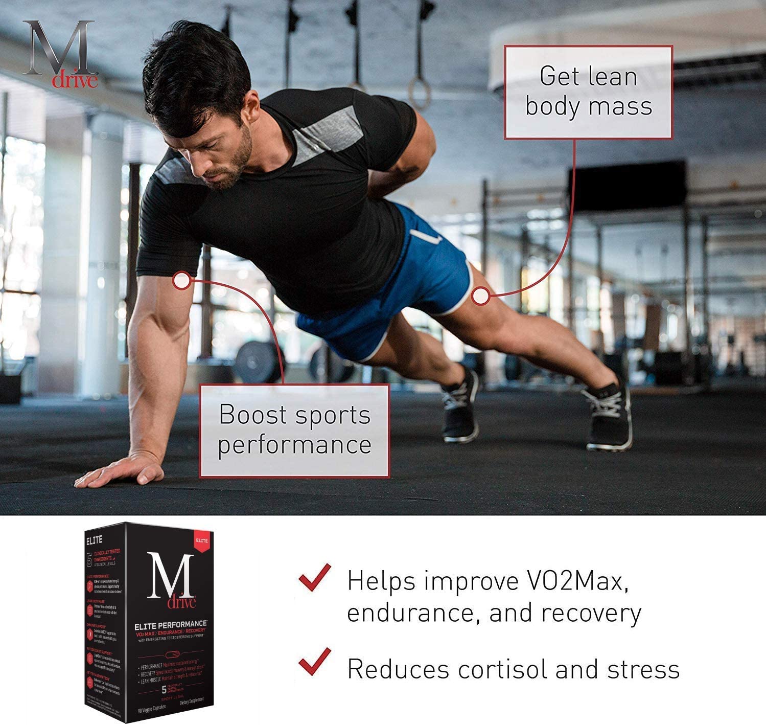 Mdrive Store Mdrive Elite Testosterone Booster for Men - 90 Tablet-1