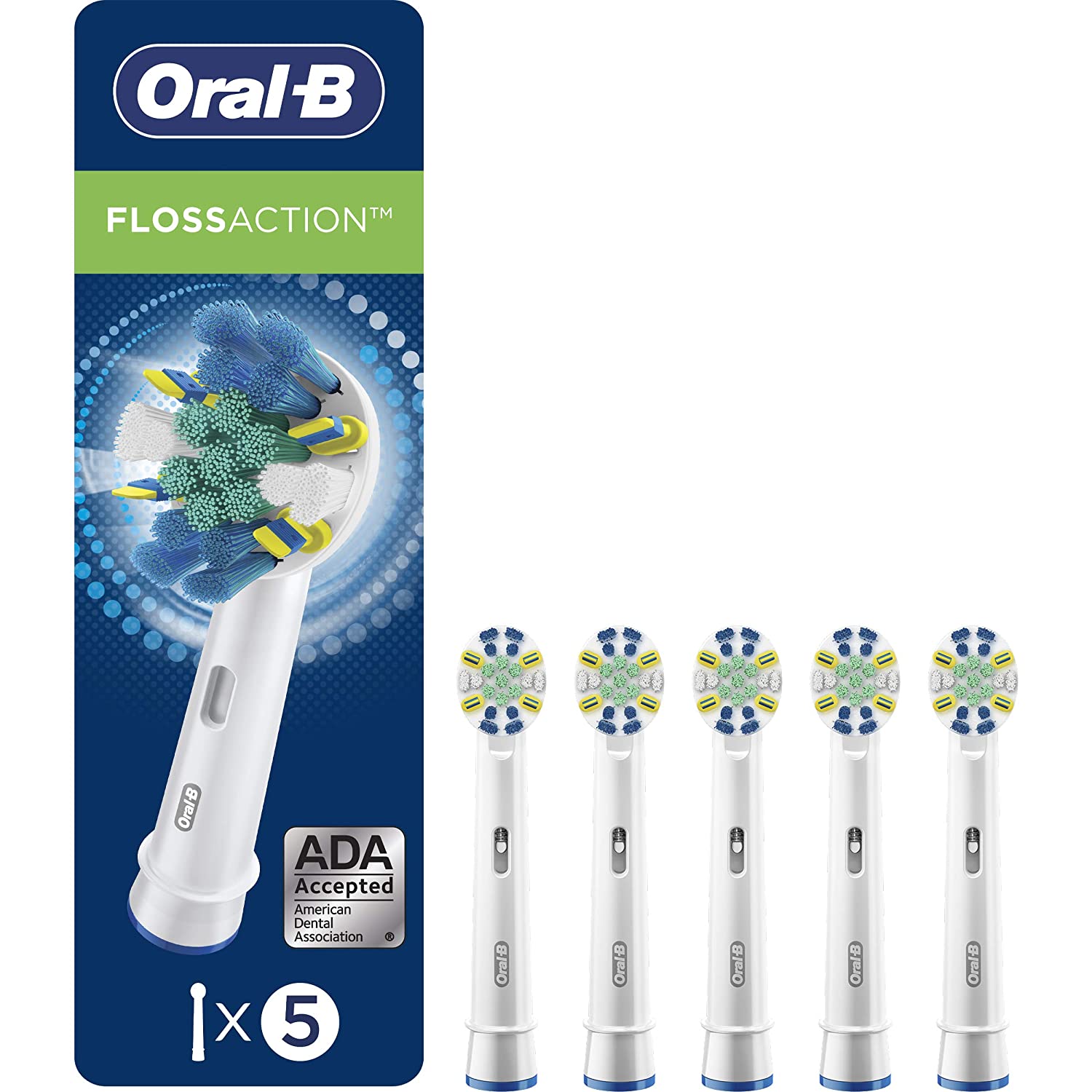 Oral-B FlossAction Toothbrush Refill Brush Heads - 5 Adet-0