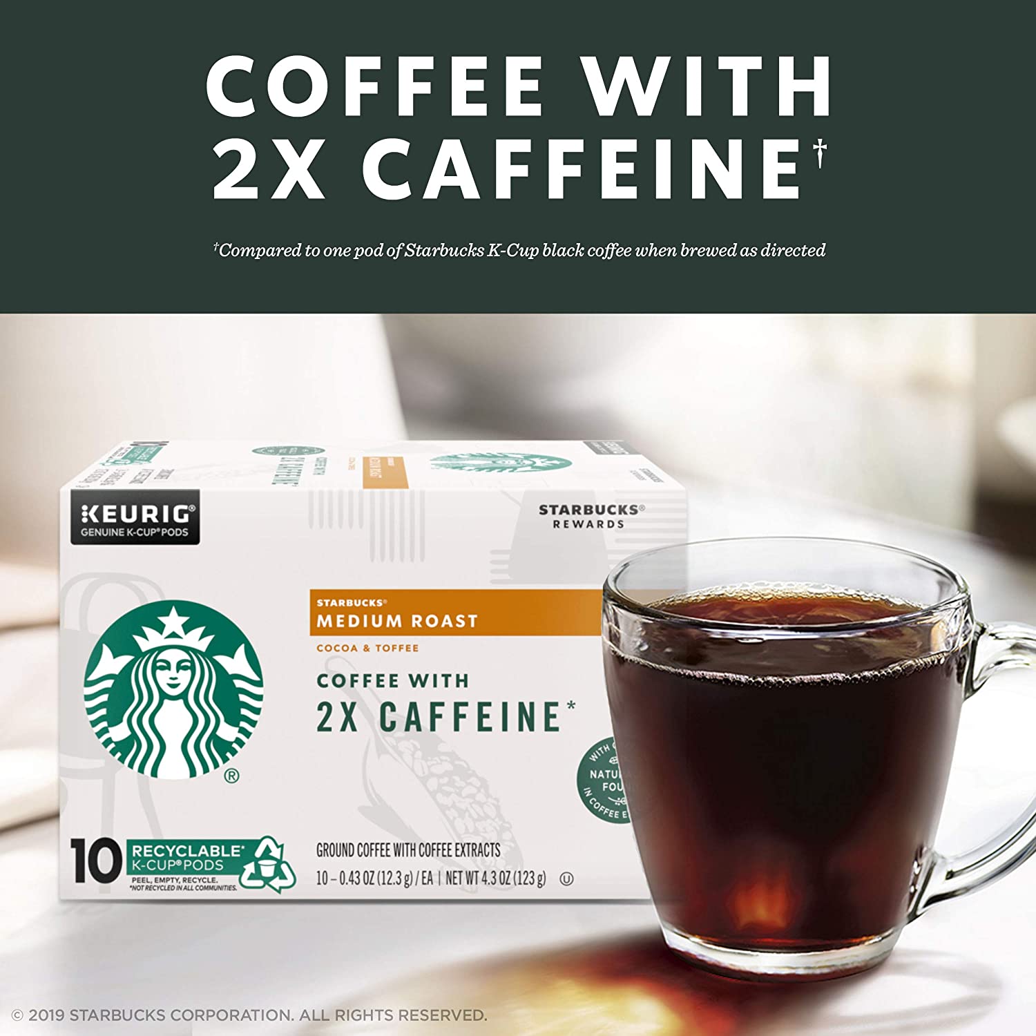 Starbucks  Coffee Pods with 2 x Caffeine - 10 Count-2