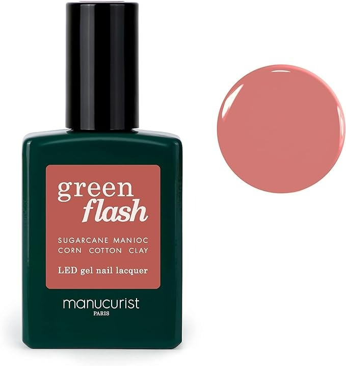 Manucurist Green Flash LED Gel Nail Polish - Bois de Rose - 0.5 Fl Oz