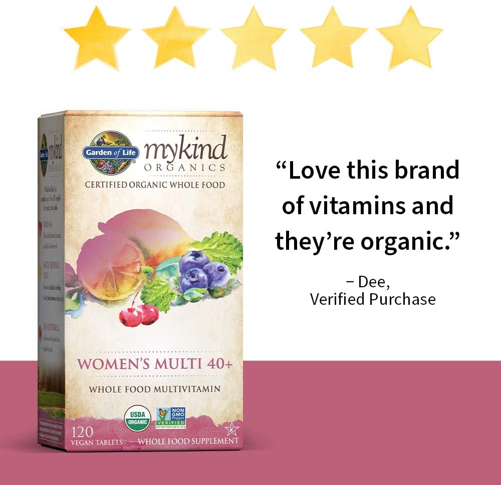 Garden of Life Mykind Organics Vitamins for Women 40 Plus - 120 Tablet-3