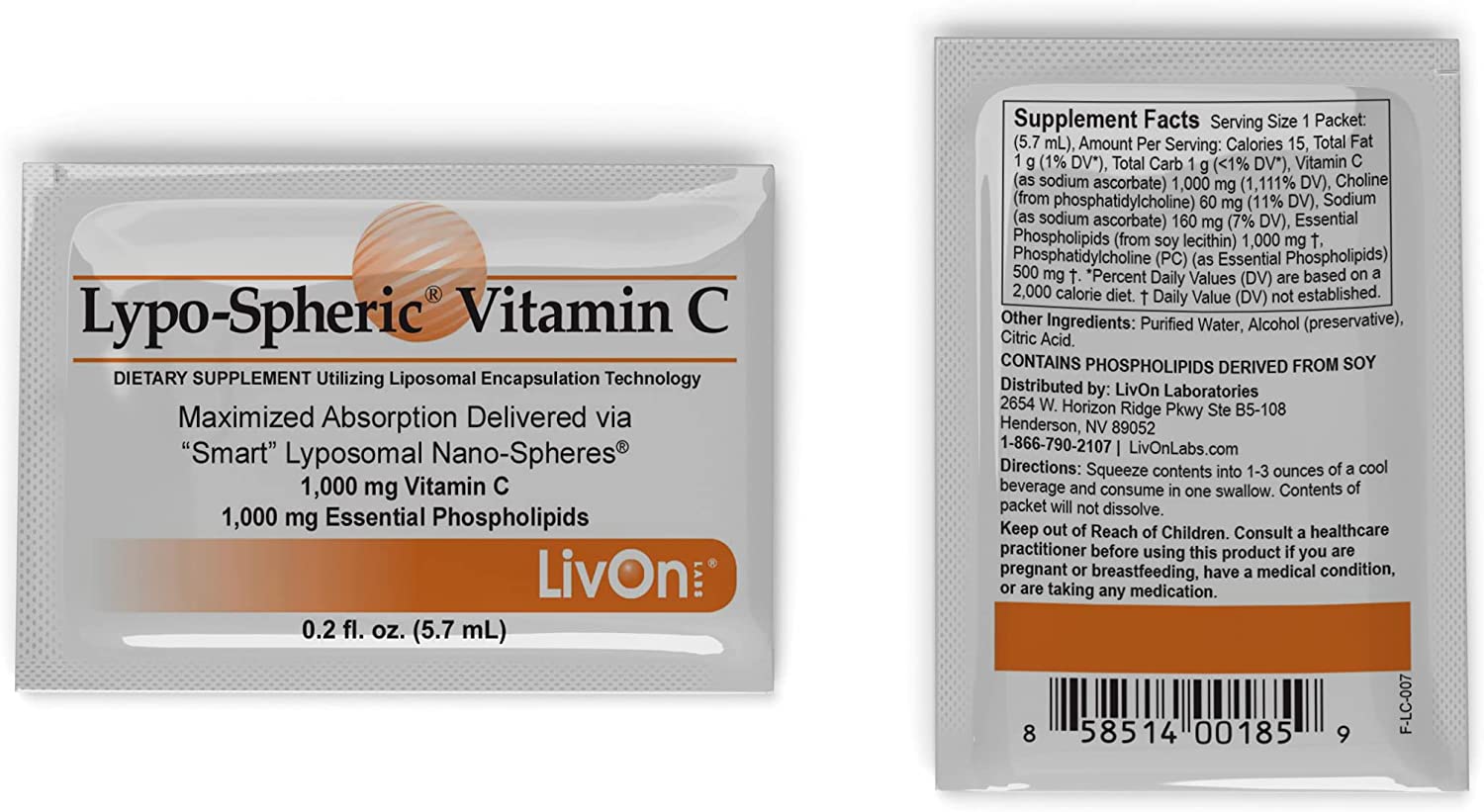 Lypo–Spheric Vitamin C - 30 Packets-3