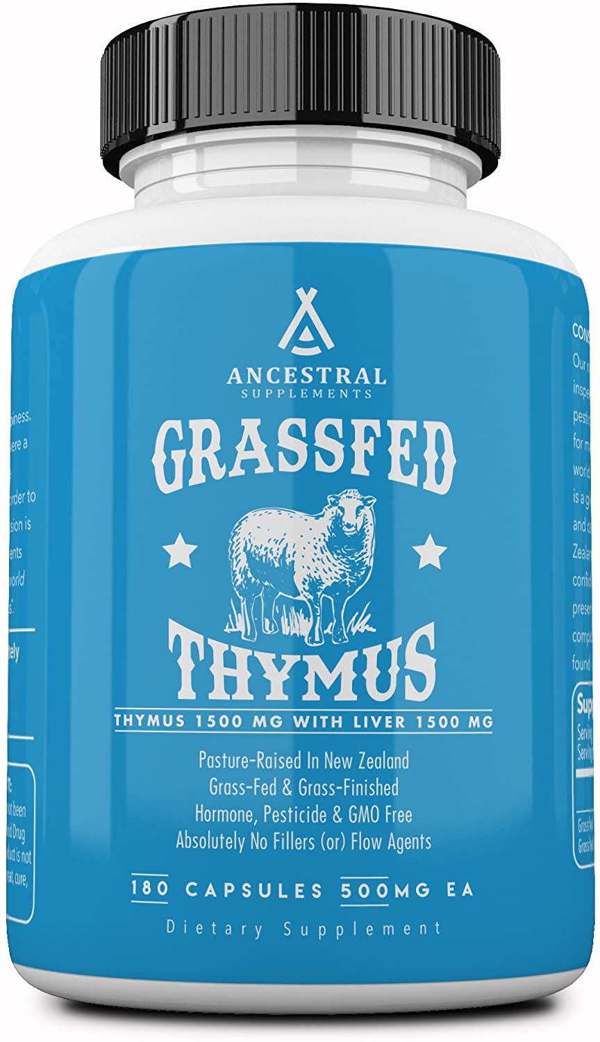Ancestral Supplements Grass Fed Thymus Extract (Glandular) — 180 Tablet-1