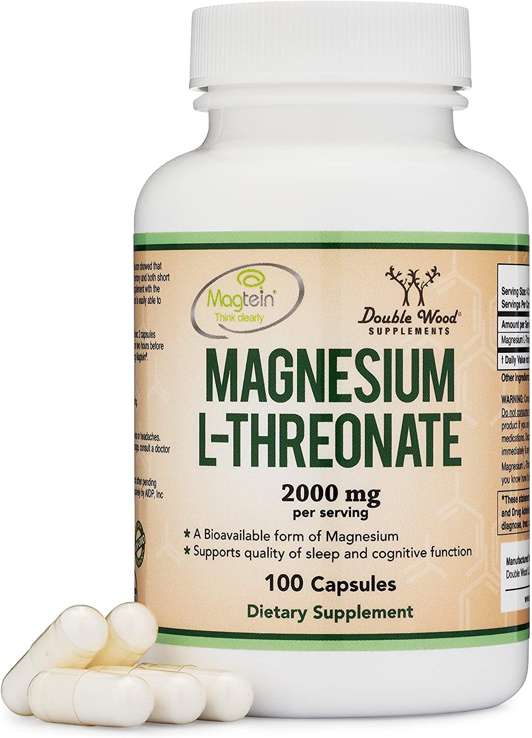  Magnesium L Threonate Capsules 2000mg - 100 Tablet
