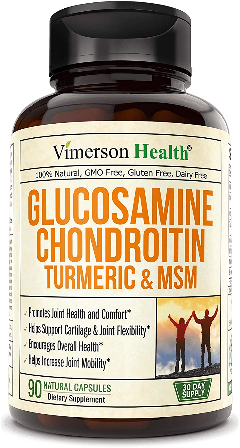 Glucosamine with Chondroitin Turmeric MSM Boswellia. Supports Occasional Joint Pain Relief. Helps Inflammatory Response, Antioxi