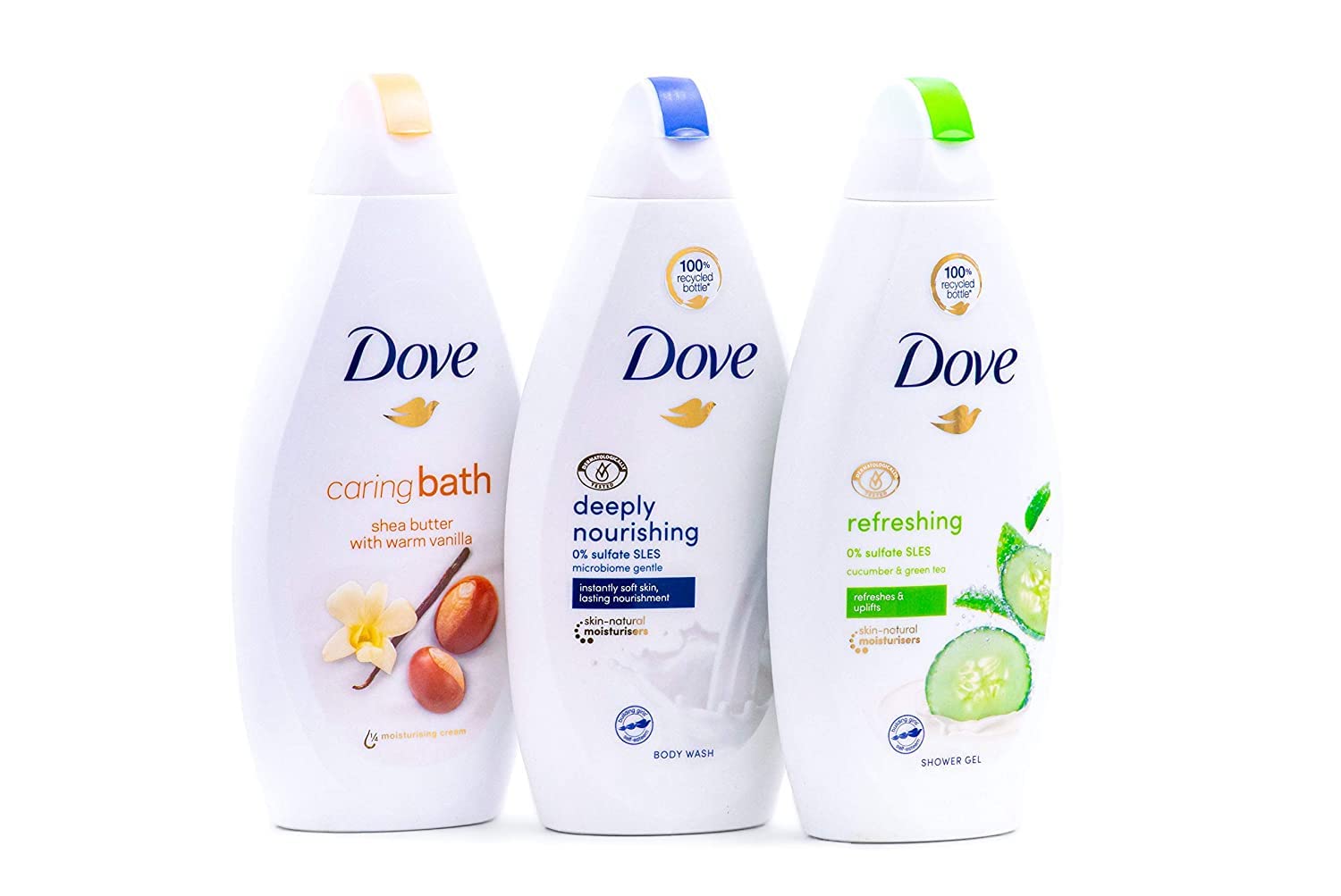 Dove Body Wash Variety 3 Pack Shea Butter - 500 ml