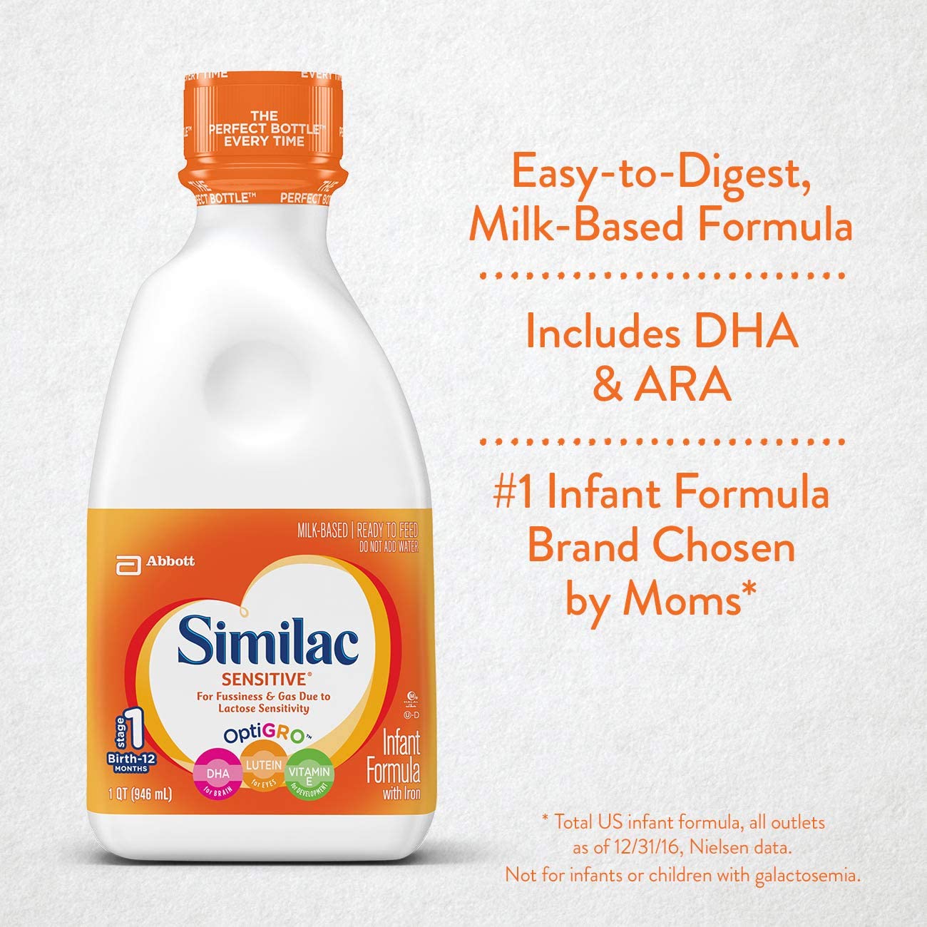 Similac Sensitive Infant Formula with Iron  6'lı Paket Paket - 946 ml-4