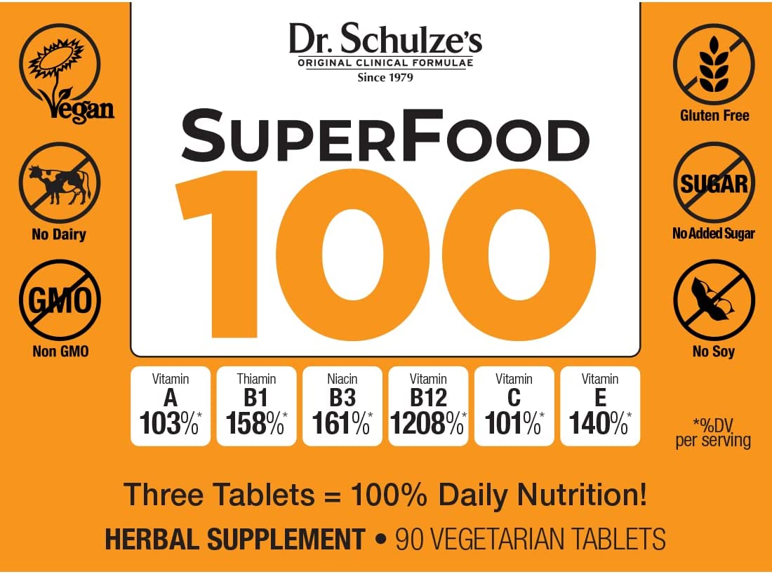 Dr. Schulze’s SuperFood 100 - 90 Tablet-1