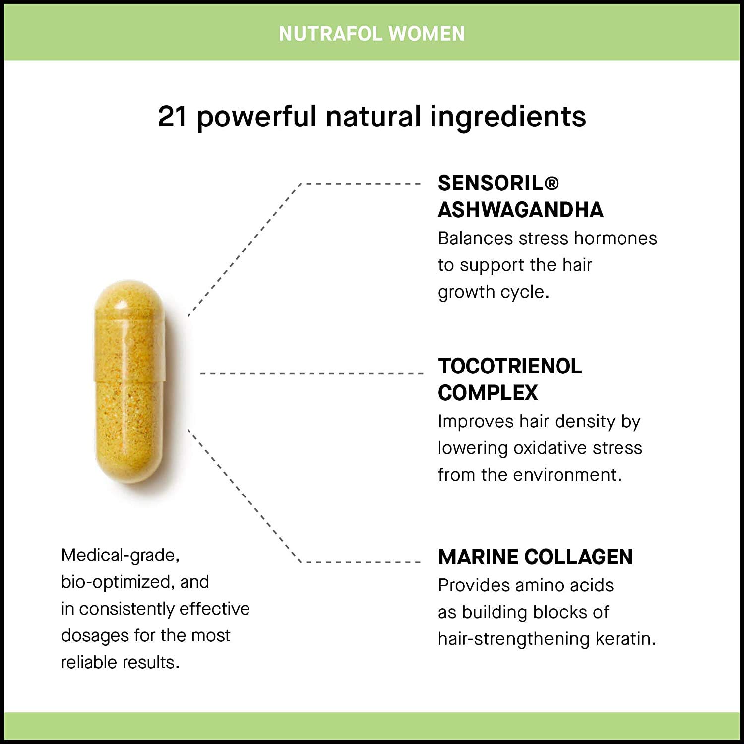 Nutrafol Women Hair Growth Supplement For Thicker  - 2 Bottles-1