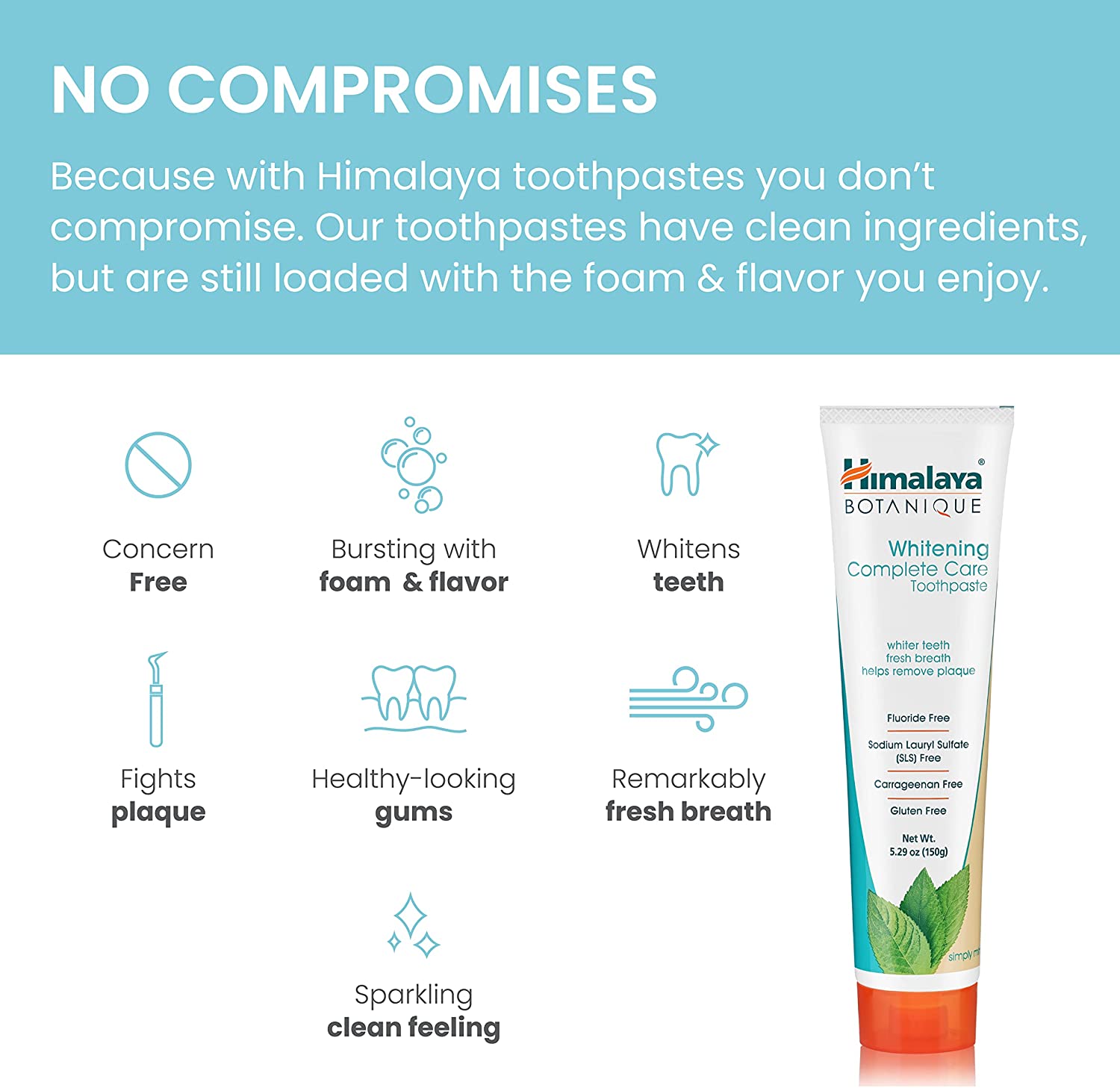 Himalaya Botanique Complete Care Whitening Toothpaste 4 pack - 150 g-3