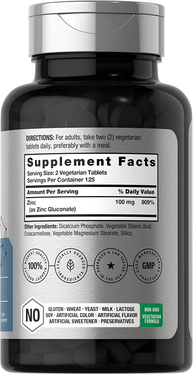 Horbaach Chelated Zinc Supplement - 250 Tablet-2