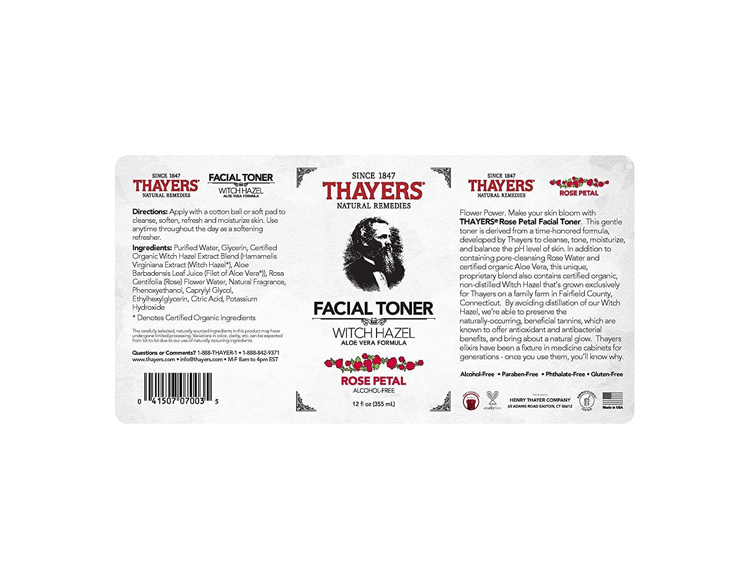 Thayers Rose Petal Witch Hazel Facial Toner-2