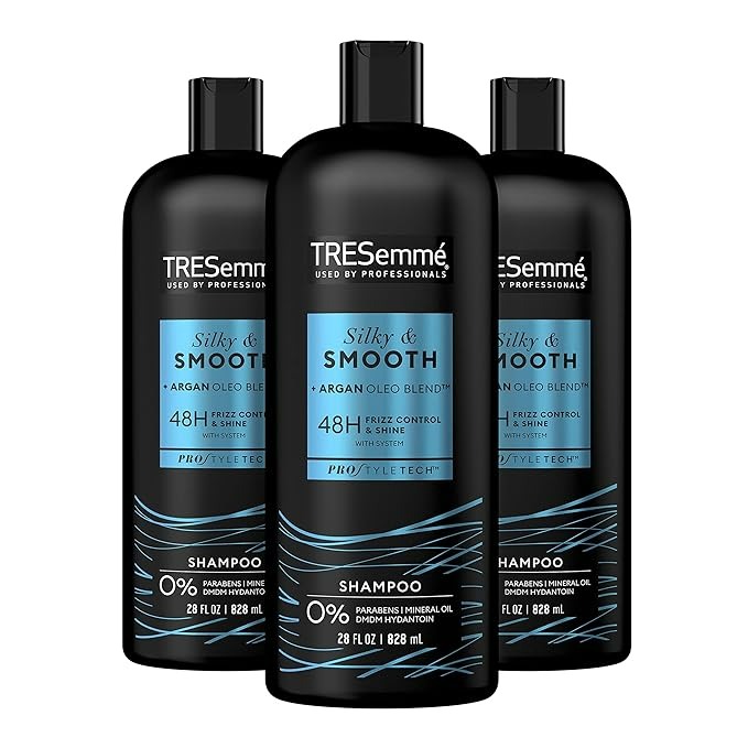 Tresemme Shampoo Smooth and Silky 3 Count Tames and Moisturizes Dry Hair - 28 Oz