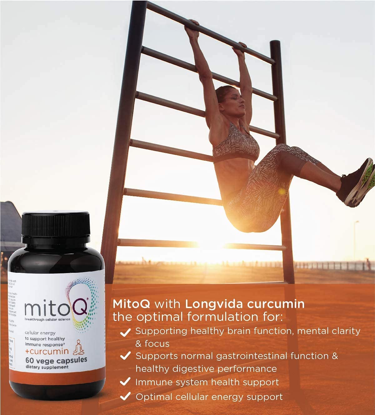 MitoQ Curcumin CoQ10 Antioxidant Supplement - 60 Tablet-2