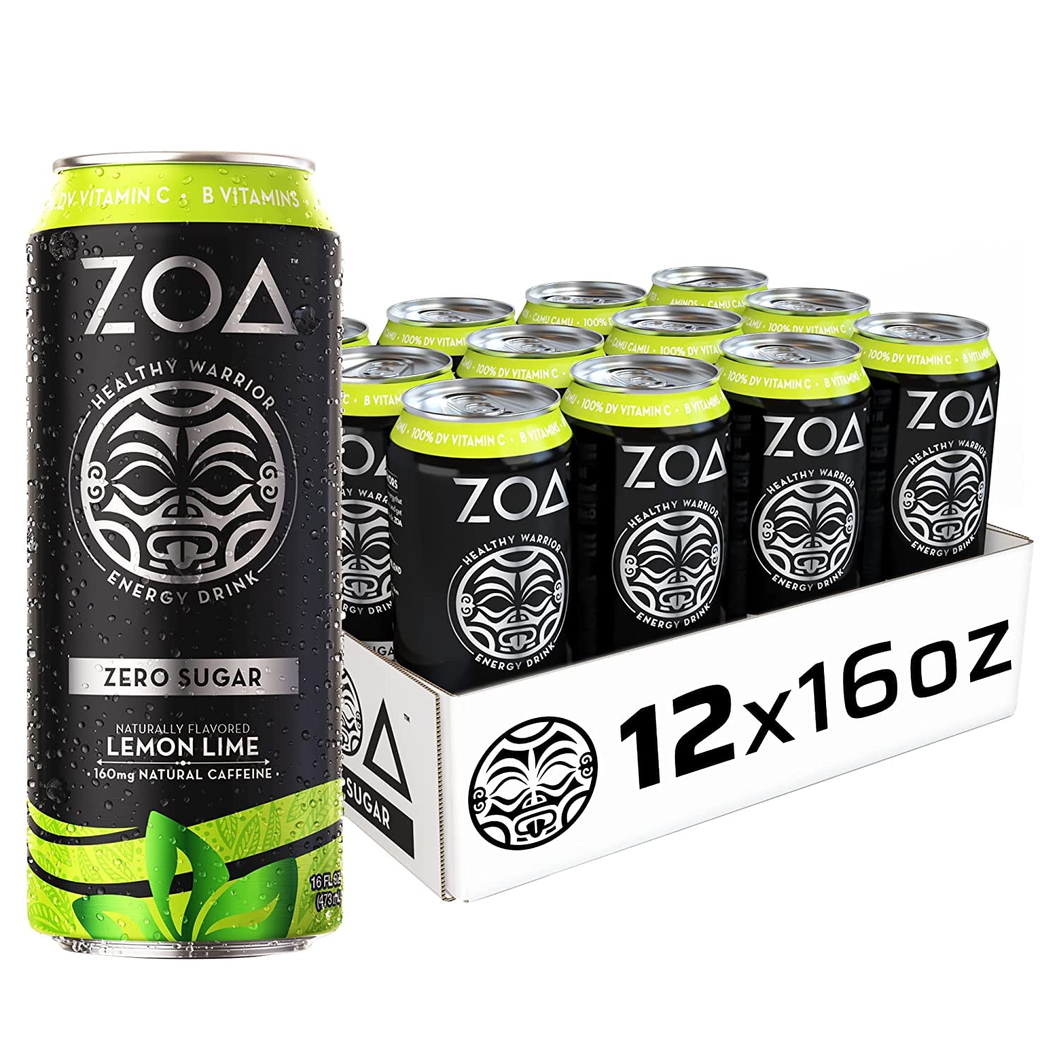 Zoa Zero Sugar Lemon Lime - 12 Pack
