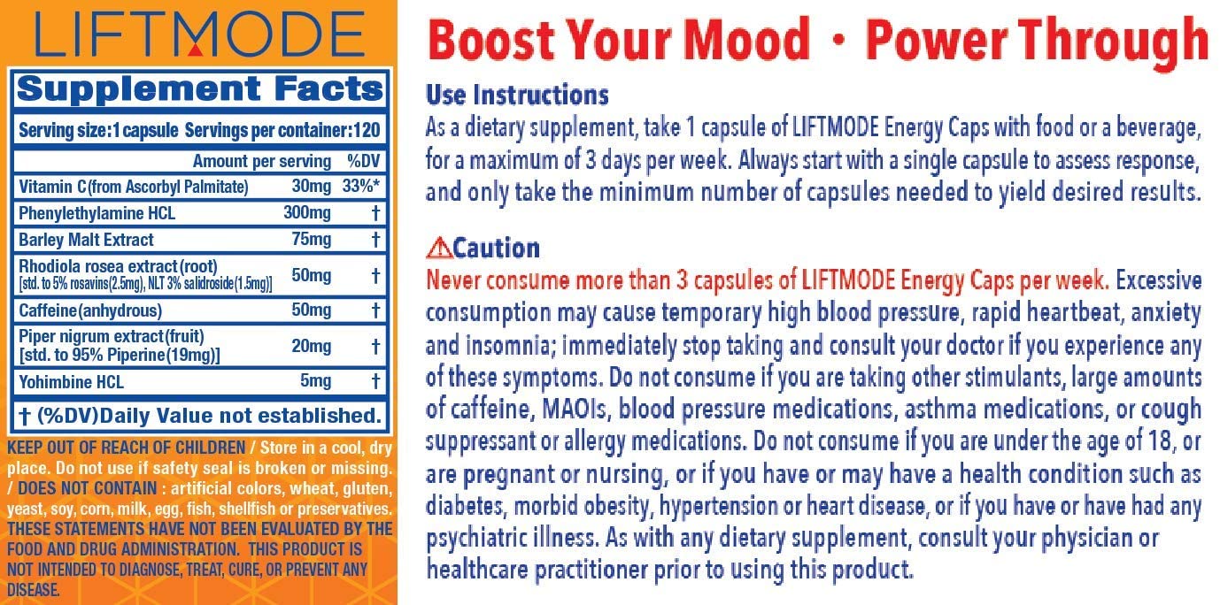 Liftmode Energy Caps - 120 Tablet-4